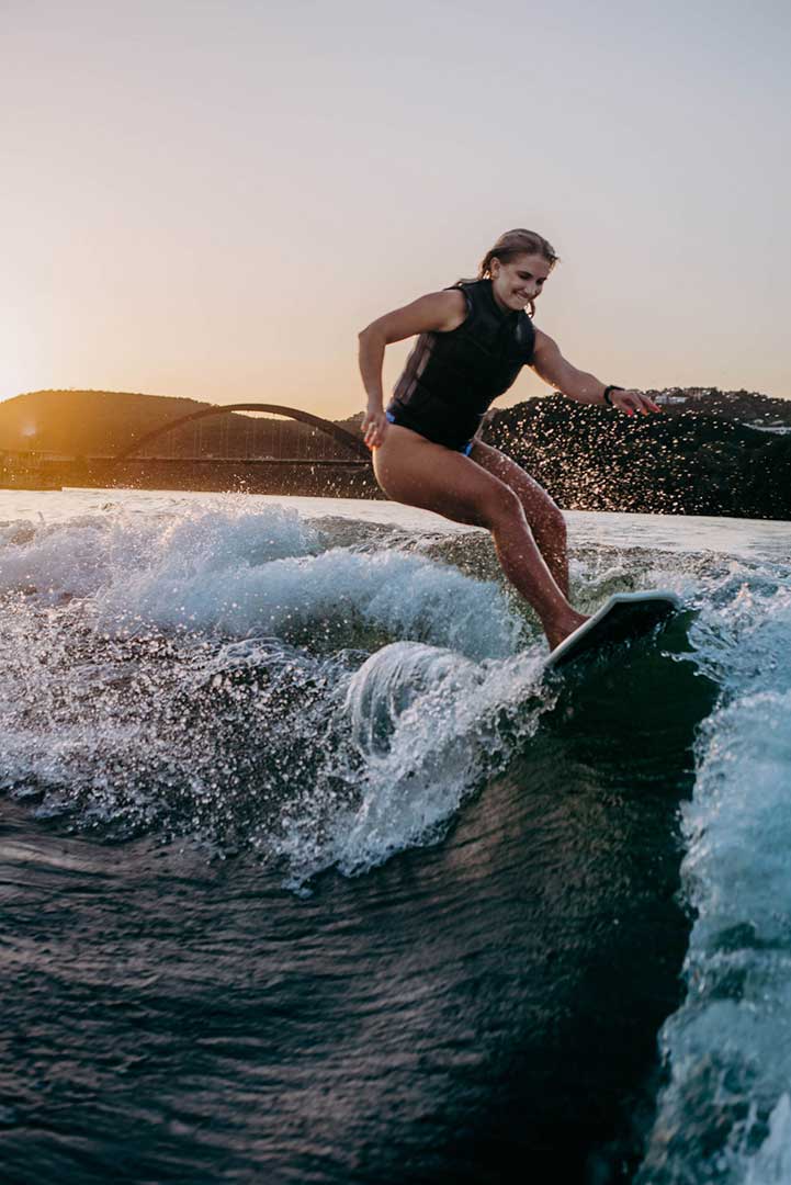 ladies night surfing on lake austin